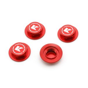 ホイールナット(レッド/4入/フランジキャップ/セレーション付) IFW649R