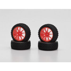 ホイル接着済Xパターンタイヤ(オレンジ/ミニインファーノ)  IHTH03KO