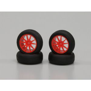 ホイル接着済マイクロXタイヤ(オレンジ/ミニインファーノ)  IHTH05KO