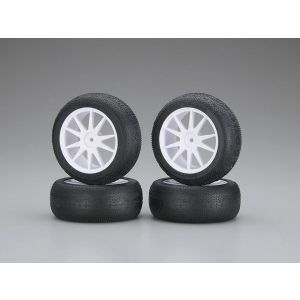 ホイル接着済マイクロXタイヤ(ホワイト/ミニインファーノ)  IHTH05W