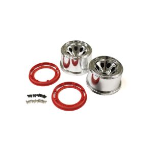 ホイール(シルバーメッキ/レッド/2pcs/マッドフォースクルーザー2.0) MAH401SMR