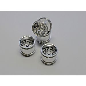 ディープアルミホイール(ミニッツモンスター用シルバー)  MMH20S