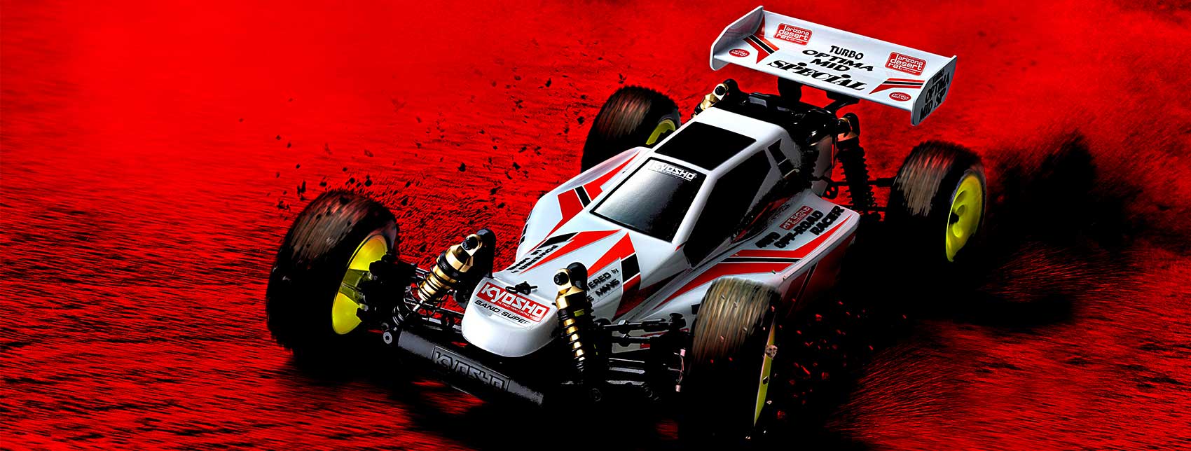 人気のビンテージシリーズ第18弾 1/10 SCALE ELECTRIC POWERED 4WD RACING BUGGY ターボオプティマミッドスペシャル