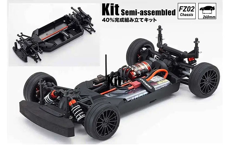 1/10 EP 4WD フェーザーMk2 FZ02 シャシーキット 