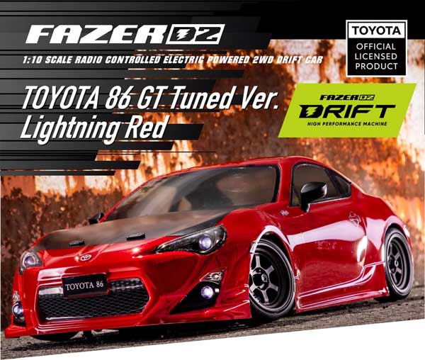 1/10 EP 2WD フェーザーD2 FZD2シリーズ レディセット トヨタ 86 GT チューンド・バージョン ライトニングレッド