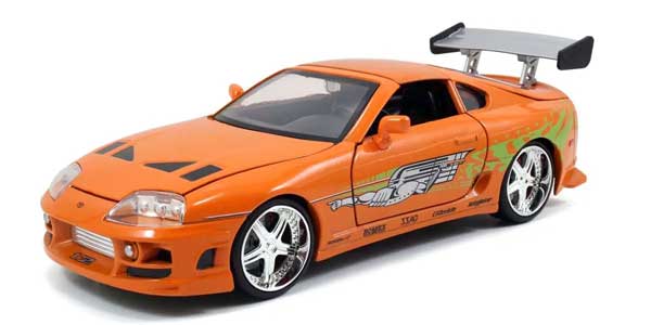JADA TOYSミニカー 1/24 ワイルドスピード トヨタ スープラ オレンジ (ブライアン)