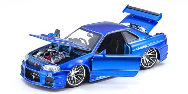 ニッサン スカイライン GT-R (R34) ブルー (ブライアン)