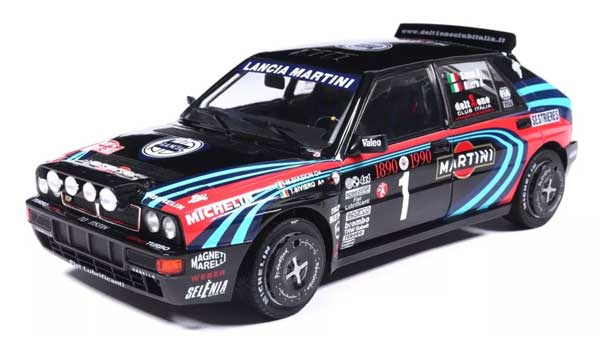 SOLIDOミニカー 1/18 ランチア デルタ HF インテグラーレ トリビュート ミキ・ビアジオン ラリー モンテカルロ 1990 (ブラック) 