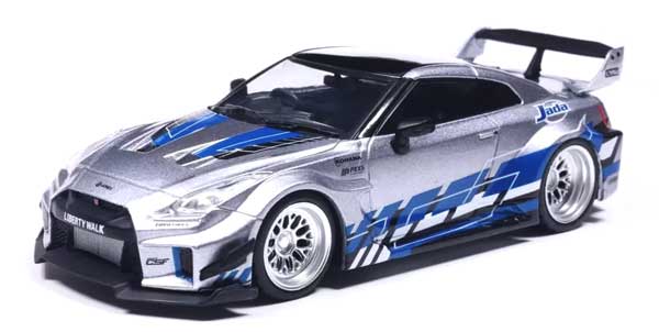 日産 GT-R (R35) リバティウォーク シルエット 2020 (シルバー/ブルー) 