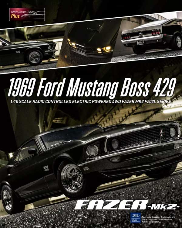 1/10 EP 4WD フェーザーMk2 FZ02L レディセット 1969 フォード マスタング Boss 429