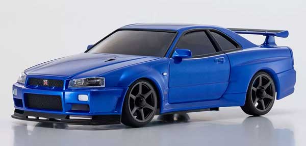 ミニッツAWDレディセット 日産 スカイラインGT-R R34 V.specⅡニュル メタリックブルー