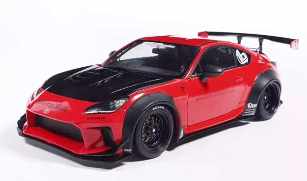 SOLIDOミニカー 1/18 トヨタ GR86 リバティーウォーク ボディキット 2024 (レッド)