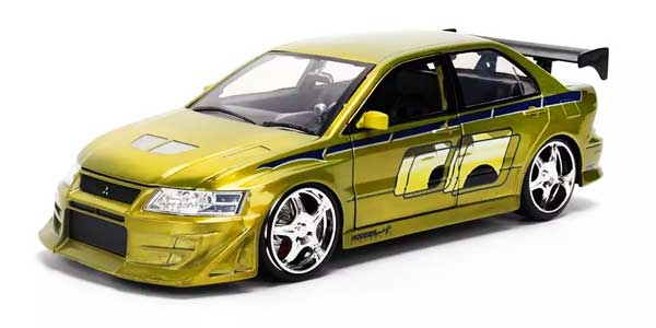 1/24 F&F ミツビシ ランサー EVO7 グリーン ブラッシュ仕上げ (ブライアン)