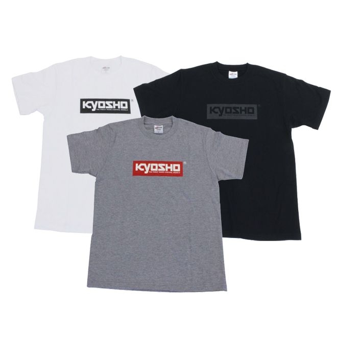 京商オリジナルの色々なタイプのTシャツを用意しました。ボックスタイプの京商ロゴを胸にプリントしたシンプルなTシャツは京商オンラインショップ限定。