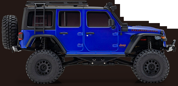 MINI-Z 4X4 Readyset JeepR?Wrangler Unlimited Rubicon with Accessory parts Metallic Blue No.32528MB