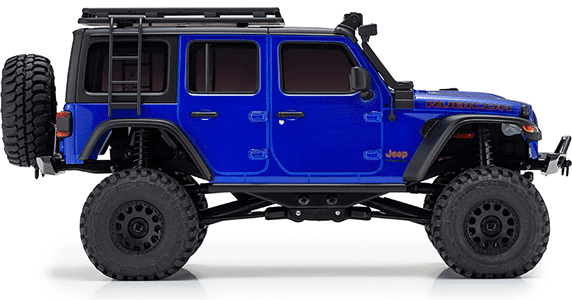 MINI-Z 4X4 Readyset Jeep(R) Wrangler Unlimited Rubicon with Accessory parts Ocean Blue Metallic No.32528MB