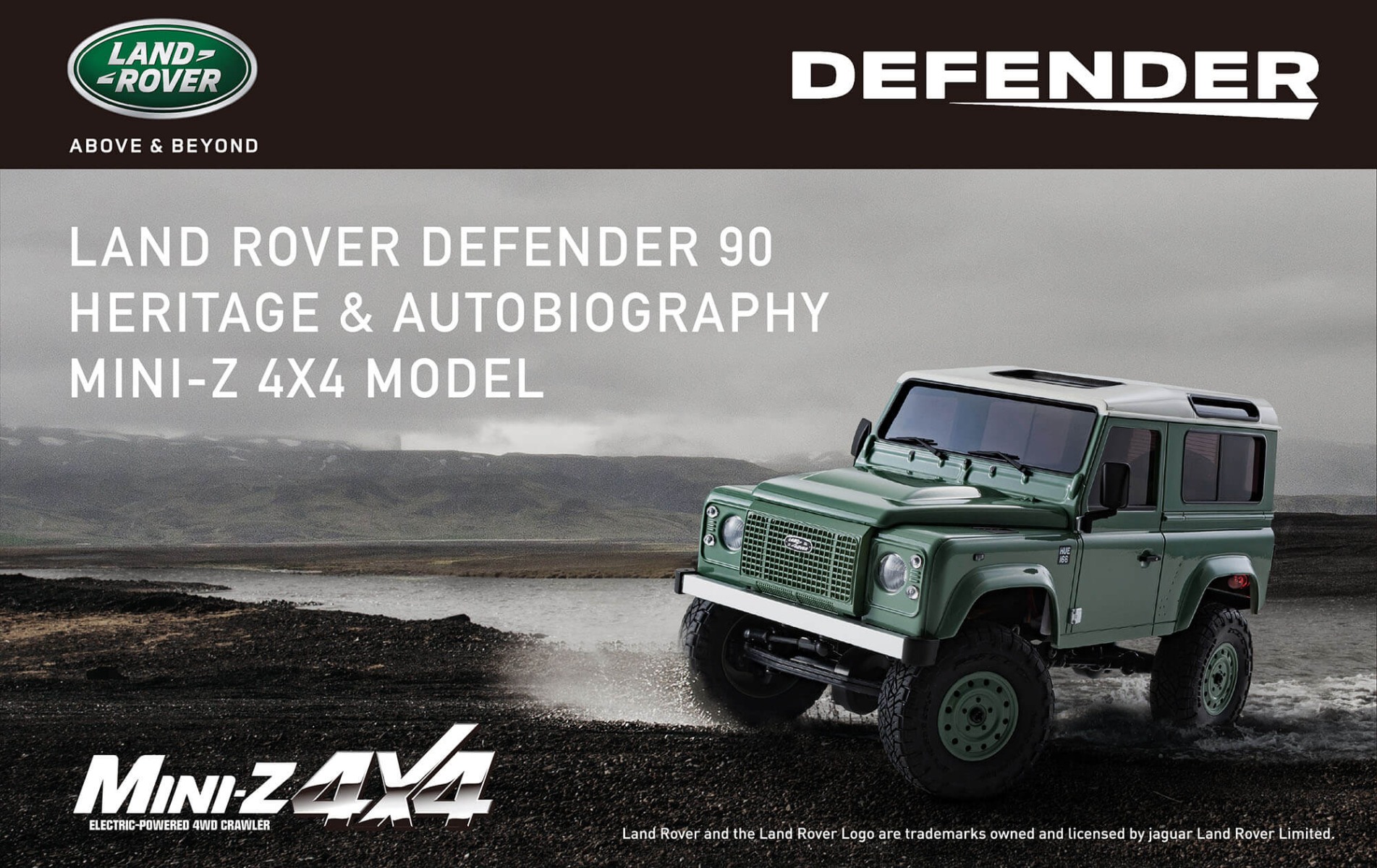 LAND ROVER DEFENDER 90 HERITAGE & AUTOBIOGRAPHY MINI-Z 4X4 MODEL